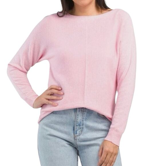 BIANCO & BLU Italy Cashmere And Silk Blend Ottoman Sweater Red EUC Size Small - Picture 4 of 8